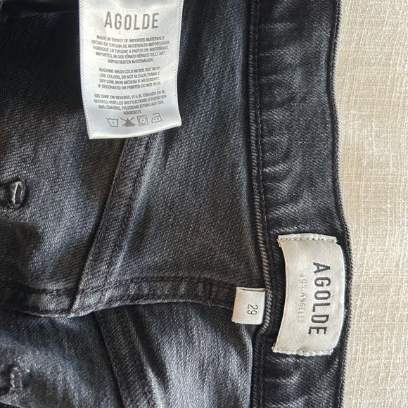 Agolde Dark black/Gray Straight Jeans - Picture 3 of 4